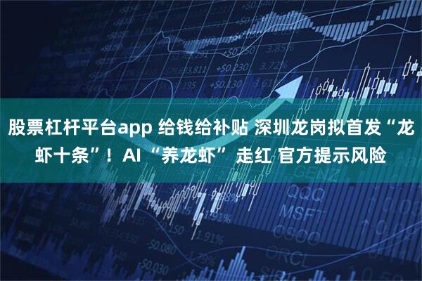 股票杠杆平台app 给钱给补贴 深圳龙岗拟首发“龙虾十条”！AI “养龙虾” 走红 官方提示风险